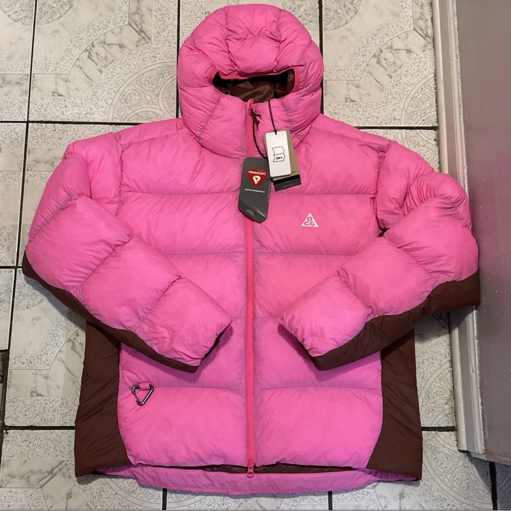 Nike ACG Lunar Lake Therma-FIT ADV Puffer Jacket Pink Men’s Sz Medium FV8909-645